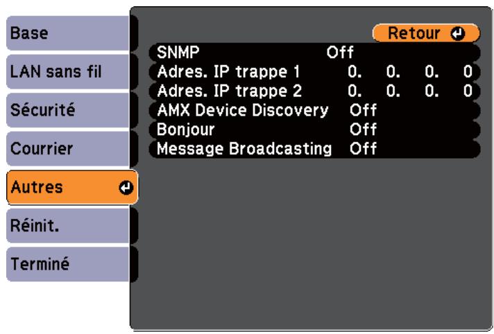 EPSON EB 1761W - Menu Autres - 1