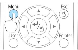 EPSON EB 1761W - Appuyez sur le bouton [Menu] pendant la projection. - 1