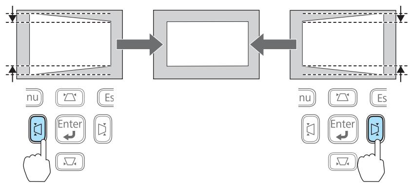 EPSON EB 1761W - Connection horizontal de la distorsion trapézoidale - 1