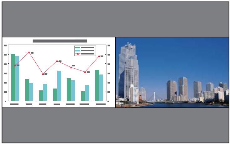 EPSON EB 1761W - Projection simultanée de deux images (Split Screen) (EB-1776W/EB-1771W/EB-1761W uniquely) - 1