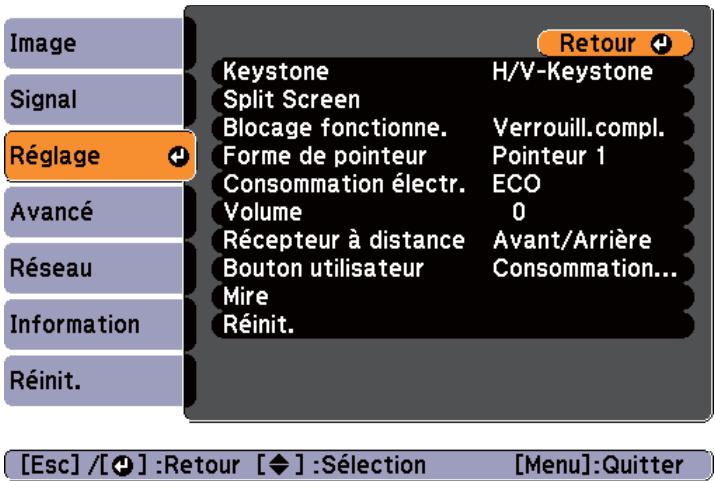 EPSON EB 1761W - Correction manuelle - Quick Corner - - 3