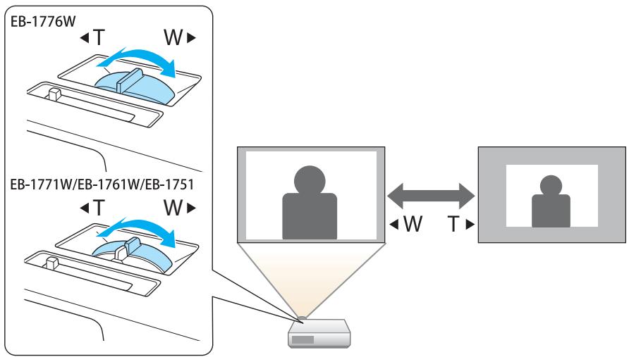 EPSON EB 1761W - Réglage de la taille de l'image - 1