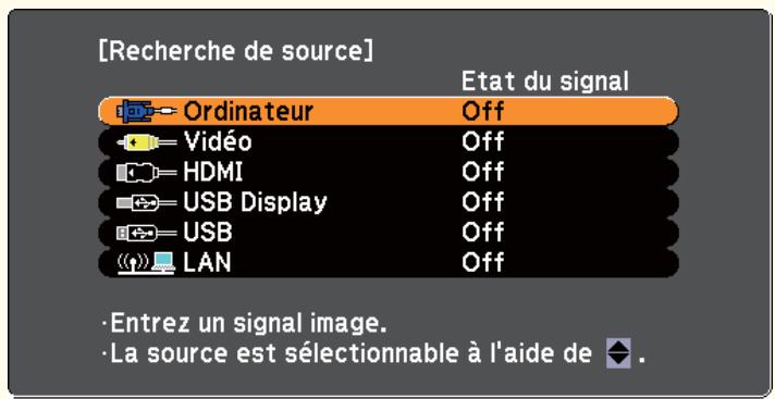 EPSON EB 1761W - Détection automatique des signaux d'entrée et modification de l'image projetée (Recherche de source) - 5