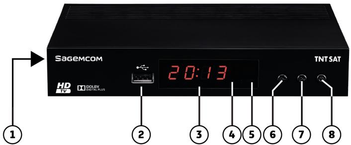 SAGEMCOM DS81 HD TNTSAT - Face avant du Terminal - 1