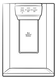 SAMSUNG RS67N8210S9 - Distributeur d'eau/de glaçons (modèles applicables uniquement) - 1