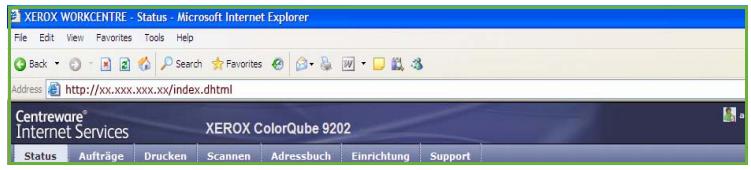 XEROX COLORQUBE 9201 9202 9203 - Verwenden von Internet-Services - 1