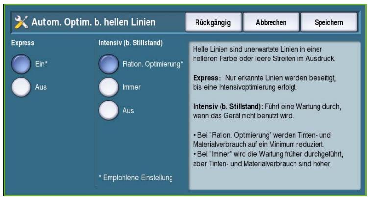 XEROX COLORQUBE 9201 9202 9203 - Automatische Optimierung bei hellen Linien - 1