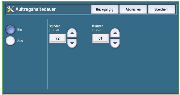 XEROX COLORQUBE 9201 9202 9203 - Auftragshaltedauer - 1