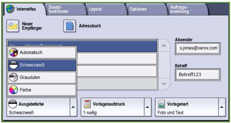 XEROX COLORQUBE 9201 9202 9203 - Ausgabefarbe - 1