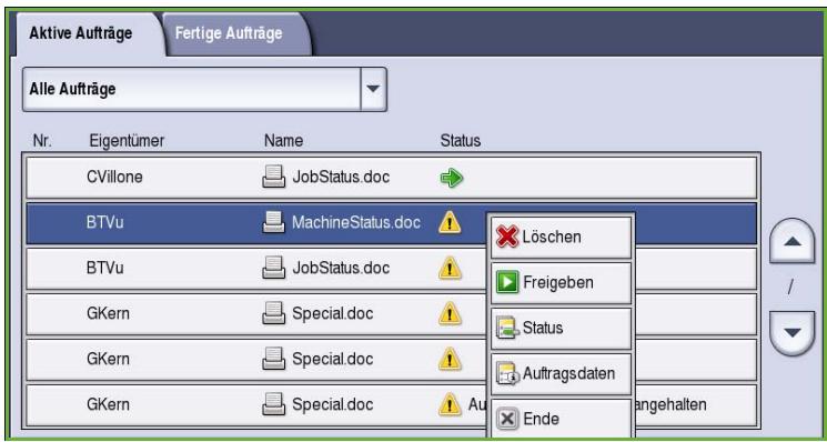 XEROX COLORQUBE 9201 9202 9203 - Verwalten von Aufträgen - 2