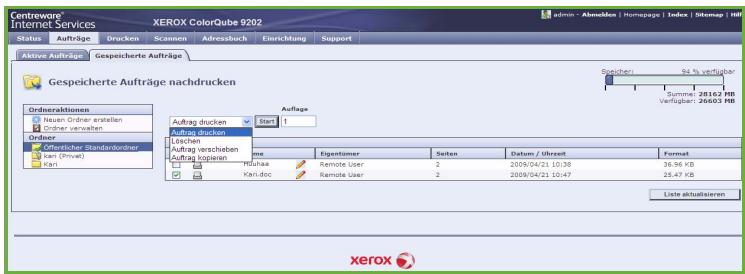 XEROX COLORQUBE 9201 9202 9203 - Neuen Ordner erstellen - 2