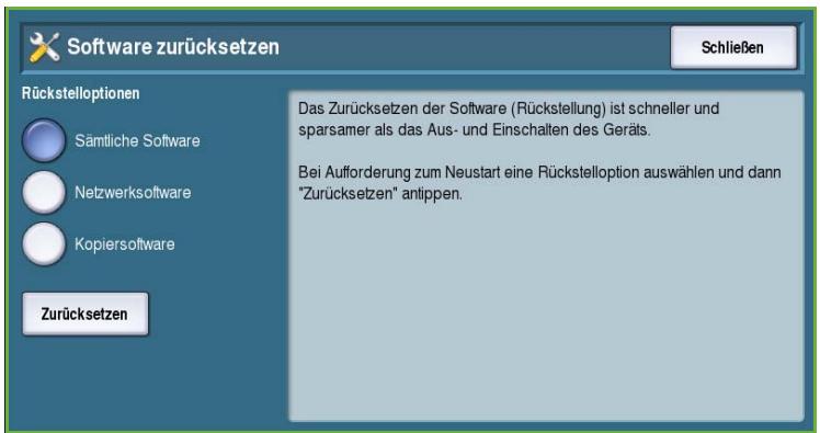 XEROX COLORQUBE 9201 9202 9203 - Software zurücksetzen - 1