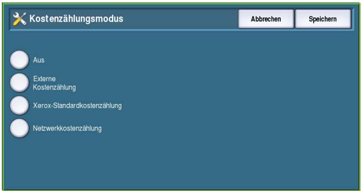 XEROX COLORQUBE 9201 9202 9203 - Modus (Kostenzahlungsmodus) - 1