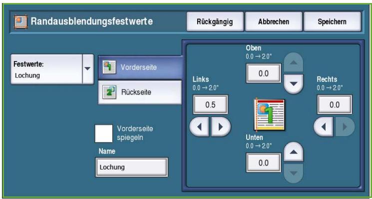XEROX COLORQUBE 9201 9202 9203 - Randausblendungsfestwerte - 1