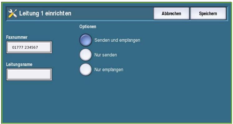 XEROX COLORQUBE 9201 9202 9203 - Leitung 1 einrichten - 1