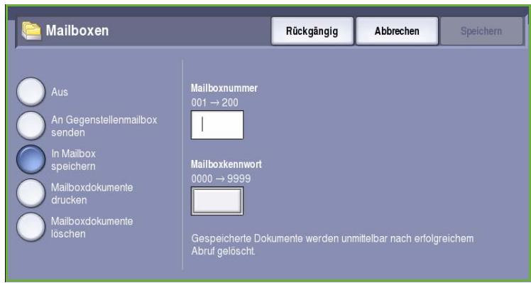 XEROX COLORQUBE 9201 9202 9203 - An Gegenstellenmailbox senden - 1