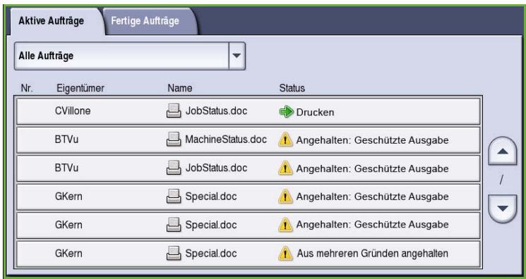XEROX COLORQUBE 9201 9202 9203 - Verwalten von Aufträgen - 1