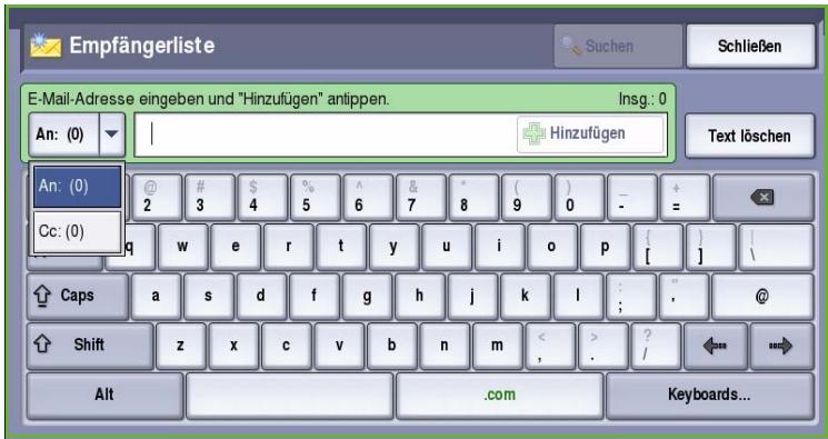 XEROX COLORQUBE 9201 9202 9203 - Neuer Empfänger - 1
