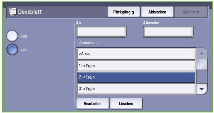 XEROX COLORQUBE 9201 9202 9203 - Deckblatt auswahlen: - 2