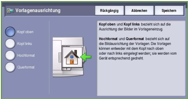 XEROX COLORQUBE 9201 9202 9203 - Vorlagenausrichtung - 1