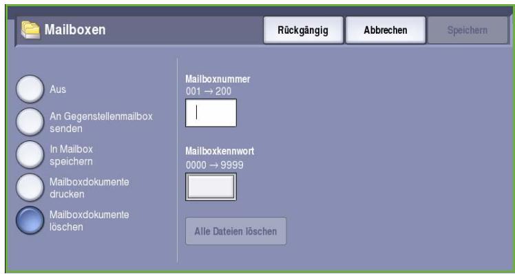 XEROX COLORQUBE 9201 9202 9203 - Mailboxdokumente Löschen - 1