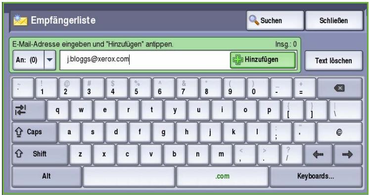 XEROX COLORQUBE 9201 9202 9203 - Neuer Empfänger - 1