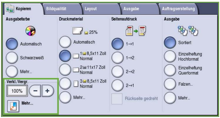 XEROX COLORQUBE 9201 9202 9203 - Verkleinern/Vergroßern - 1