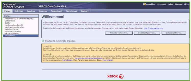 XEROX COLORQUBE 9201 9202 9203 - Willkommen - 1