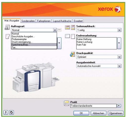 XEROX COLORQUBE 9201 9202 9203 - Verwendendes Druckertreibers - 1