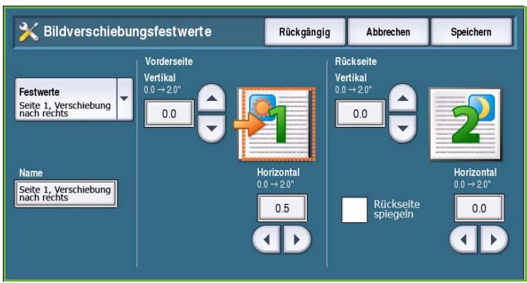 XEROX COLORQUBE 9201 9202 9203 - Bildverschiebungsfestwerte - 1