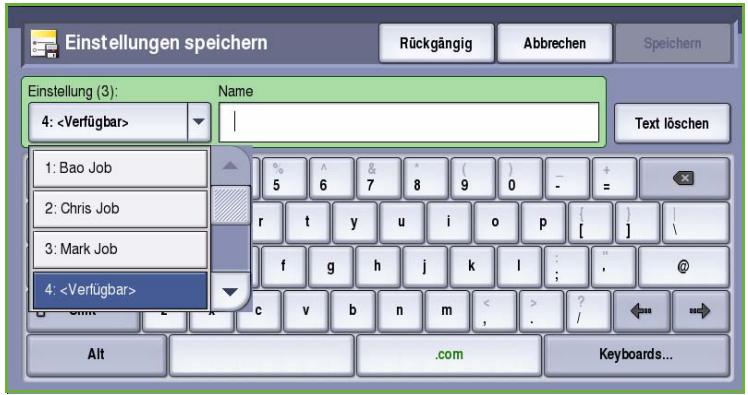 XEROX COLORQUBE 9201 9202 9203 - Einstellungen speichern - 2