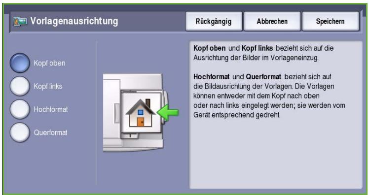XEROX COLORQUBE 9201 9202 9203 - Vorlagenausrichtung - 1