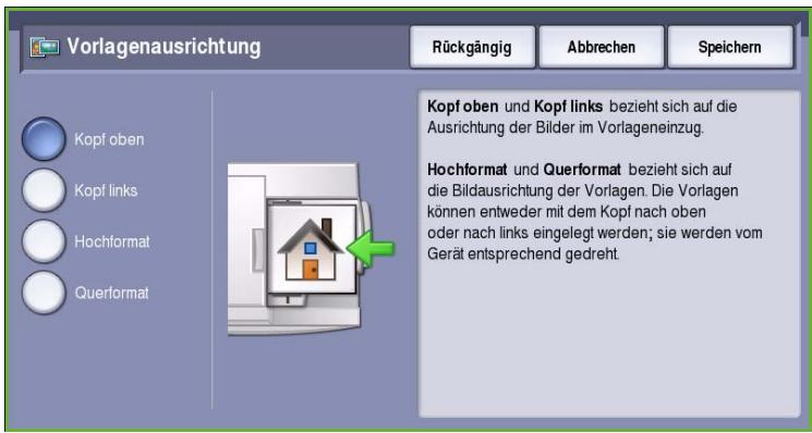 XEROX COLORQUBE 9201 9202 9203 - Vorlagenausrichtung - 1
