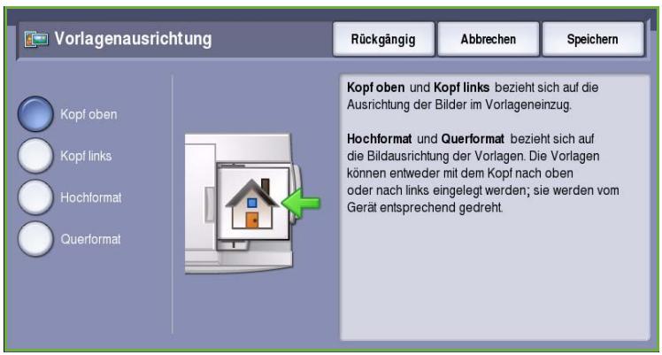 XEROX COLORQUBE 9201 9202 9203 - Vorlagenausrichtung - 1
