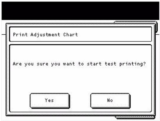 XEROX IJP 2000 - Auf [Ja] drücken, um den Start der Kalibrierung zu bestätigten. - 5