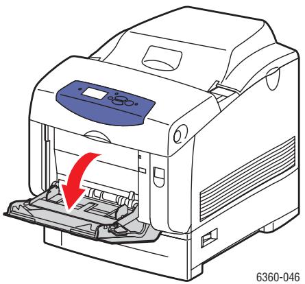 XEROX PHASER 6360 - Bedrucken von Aufklebern aus Fach 1 (MPT) - 1