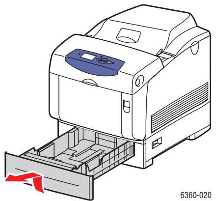 XEROX PHASER 6360 - Bedrucken von Transparentfolien aus Fach 2-5 - 1