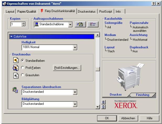 XEROX PHASER EX7750 - DRUCKOPTIONEN FÜR EINEN BESTIMTMEN AUFRAG UNDER WINDOWS IM PCL- ODER POSTSCRIPT-DRUCKERTREIBER FESTLEGEN - 2