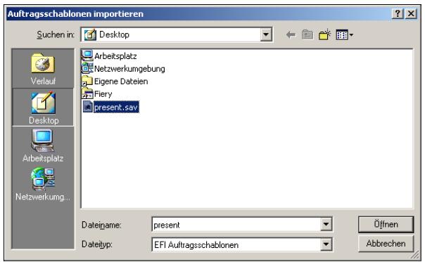 XEROX PHASER EX7750 - GESPEICHERTE SCHABLONEN IMPORTIEREN - 1
