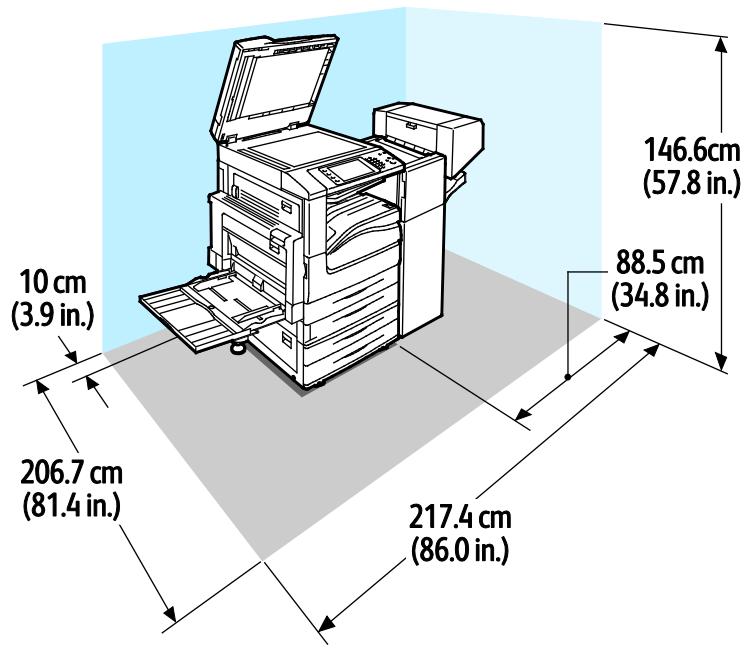 XEROX WORKCENTRE 7220 7225 - Espace de dégagement requis - 2
