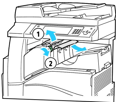 XEROX WORKCENTRE 7220 7225 - Résolution des incidents papier dans le module de finition intégré. - 1