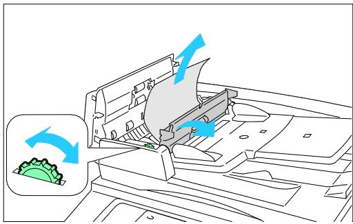 XEROX WORKCENTRE 7220 7225 - Résolution des incidents papier dans le chargeur de documents - 4