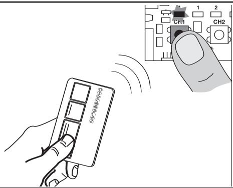 CHAMBERLAIN TPD500 - TEACHING / DELETING THE HAND-HELD TRANSMITTERS - 1