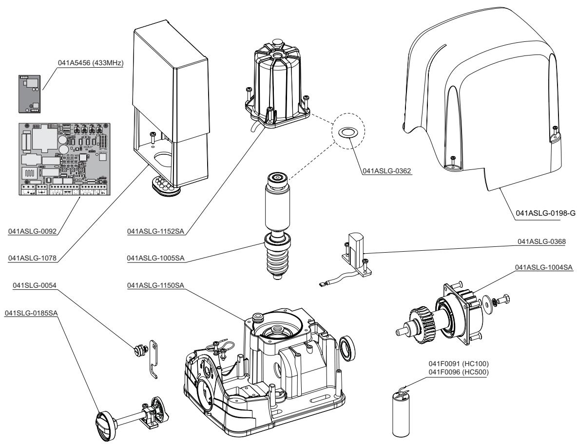 CHAMBERLAIN TPD500 - AANDRIJVING ONTGRENDELEN (HANDBEDIENING) 5 - 30