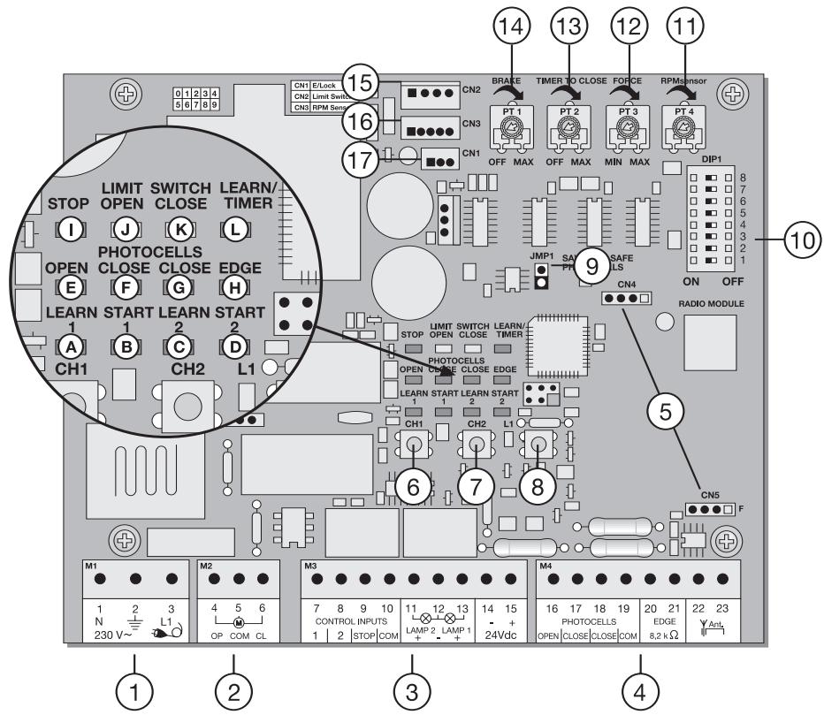 CHAMBERLAIN TPD500 - LIMIT SWITCH CONNECTION - 2