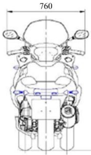 PIAGGIO MP3 500 - Dimensions et masse - 1