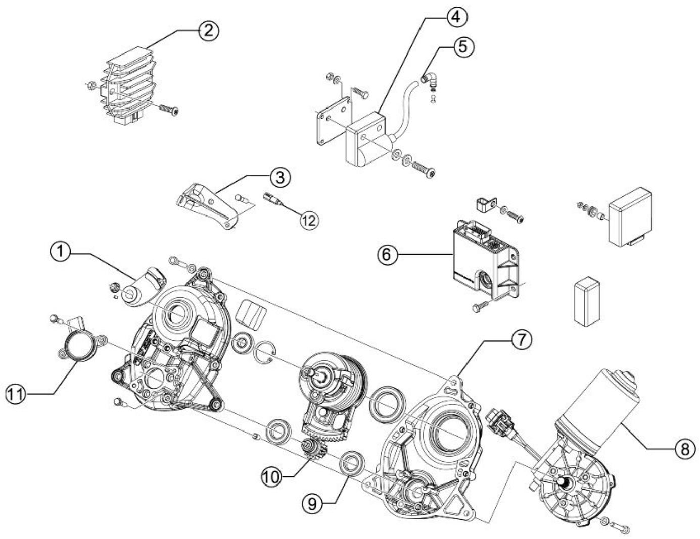 PIAGGIO MP3 500 - Moteur réducteur - 1