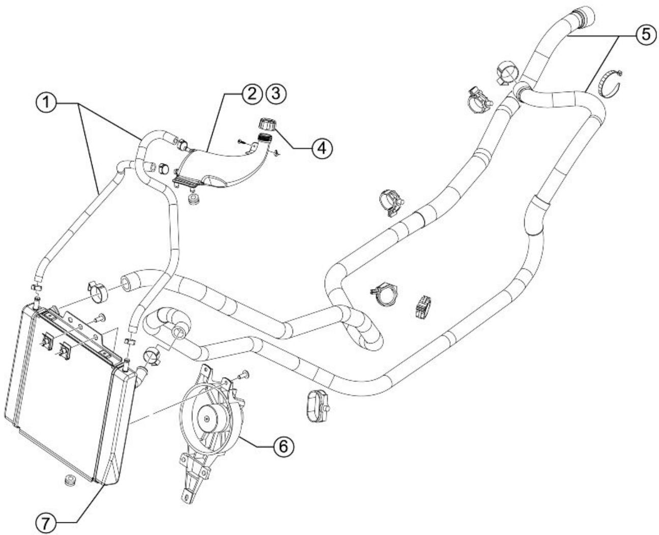PIAGGIO MP3 500 - Installation de refroidissement - 1