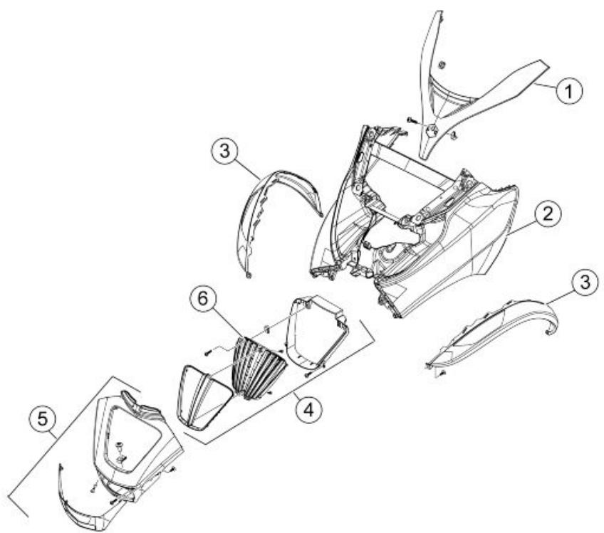 PIAGGIO MP3 500 - Tablier avant spoiler - 1
