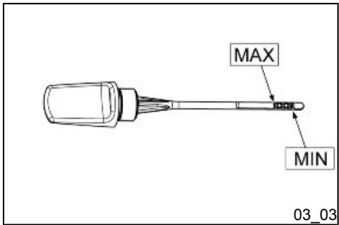 PIAGGIO X10 - Vérification du niveau d'huile moteur (03_01, 03_02) - 2